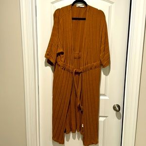 Mustard lightweight long cardigan